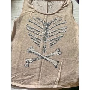 Studded Cross Bones Tank Top